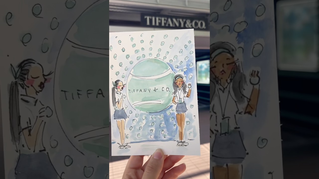 Painting for Tiffany and Co girlies at the US open
