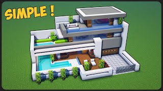 Cara Membuat Rumah Modern 3 Lantai dan 2 Kolam Renang ! || Minecraft Modern Pt.71