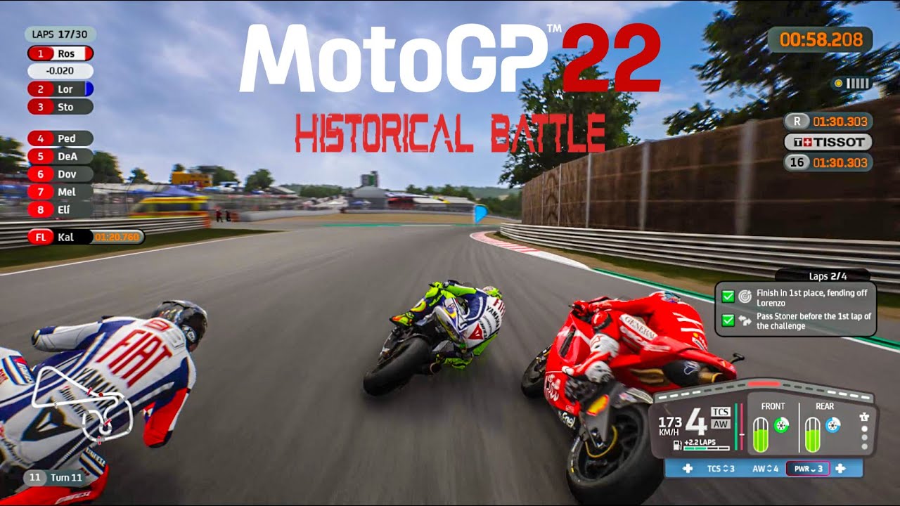 MotoGP™22 | HISTORICAL BATTLE | ROSSI VS LORENZO VS STONER | SCHSENRING