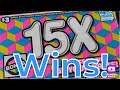 15X Wins ‼️ #california #lottery #scratchers #gambling #win #shortvideo 