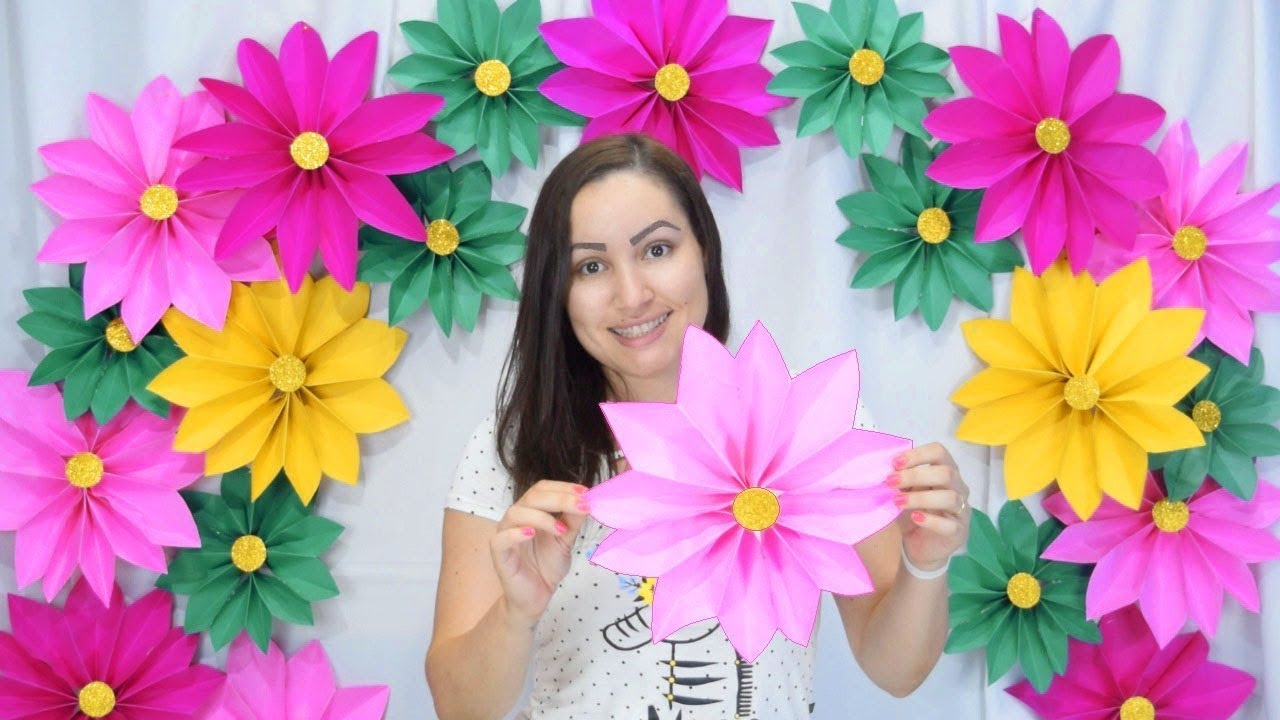 DIY: FLOR GIGANTE FÁCIL PARA DECORAÇÃO DE FESTA 2 | IDER ALVES - thptnganamst.edu.vn