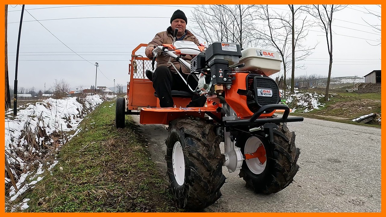 NOUA🔥 Motosapă DAC 185 PRO – Roți ATV și Pornire la Cheie🚜