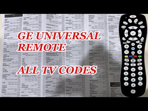 GENERAL ELECTRIC 24922, Universal Remote control  *all tv codes*