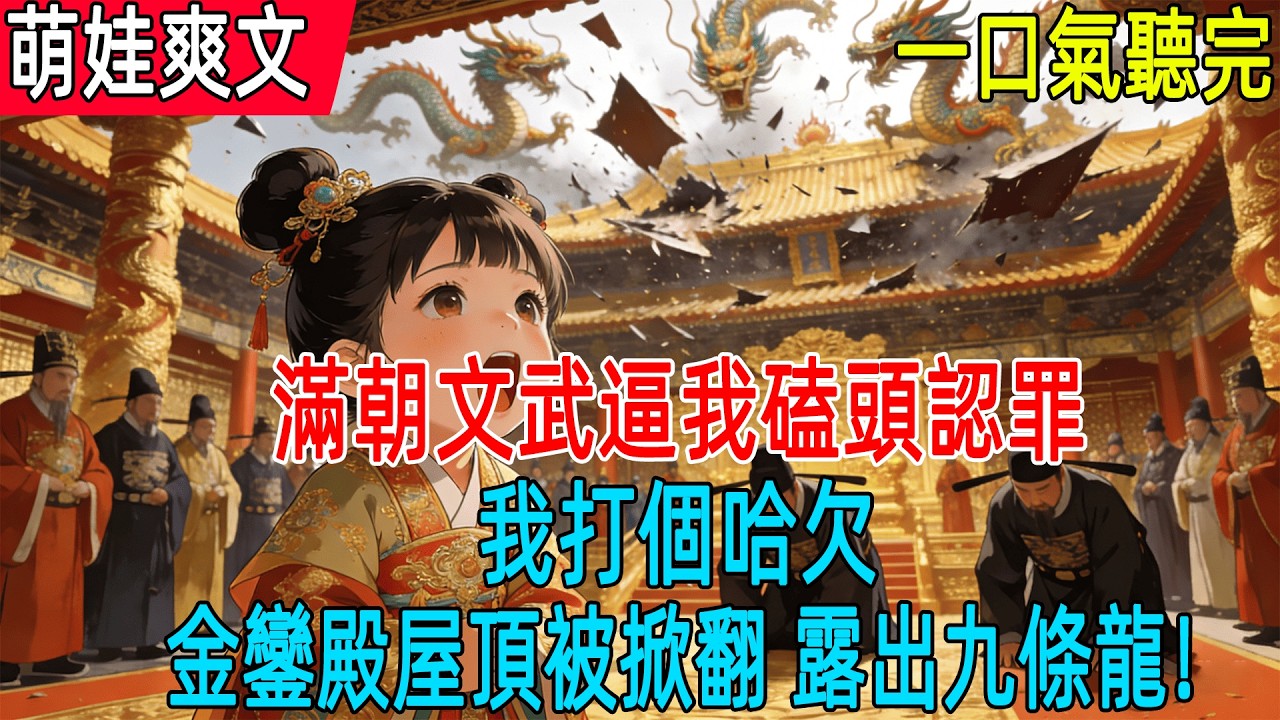 【完結小說】滿朝文武逼我磕頭認罪，我打個哈欠，金鑾殿屋頂被掀翻露出九條龍#有聲書 #萌寶 #小說 #萌娃 #爽文#古言