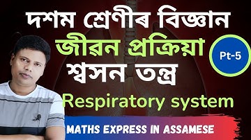 শ্বসন Class 10 Science Chapter 6 | Respiration Class 10 Science in Assamese | শ্বসন তন্ত্ৰ