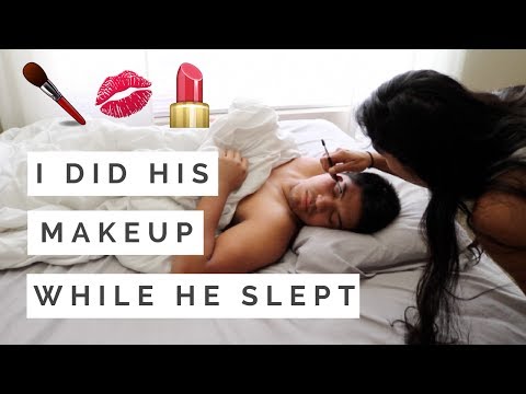 girlfriend-does-boyfriends-makeup-while-sleeping-prank***fail