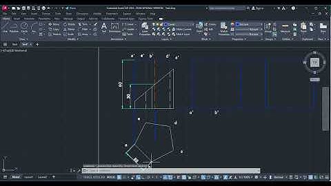 Development of Lateral Surfaces of Pentagonal Prism Truncated by a Plane | AutoCAD Tutorial