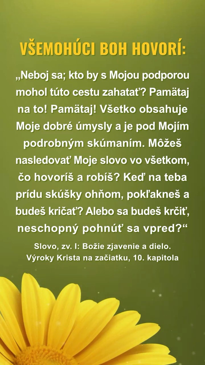 Stíšte sa pred Bohom, čítajte Jeho slová