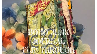 Boho junk journal flip through - journal from a Mac & cheese box #junkjournal #bohojournal