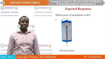 IP-SC PHYSICS Form 3 Lesson 8 Safety rules for working with different equipment