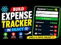 Build Expense Tracker in React 💸 (Simple &amp; Useful Project)