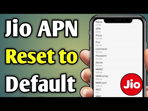 Jio 4G Lte Apn Settings For Android | Restore To Default