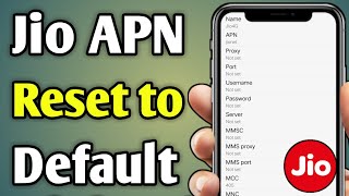 Jio 4G Lte Apn Settings For Android | Restore To Default screenshot 4