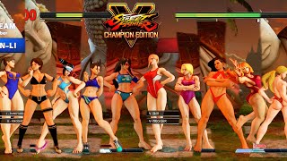 Street Fighter V: CE Lucia/Ibuki/Juri/Sakura/Chun Li vs Falke/Kolin/Laura/R.Mika/Cammy PC Mod