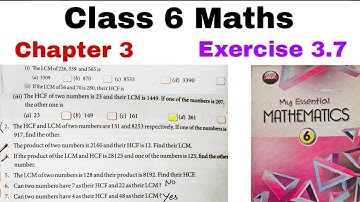 Class 6 Maths Exercise 3.7 in Hindi | My Essential Mathematics | Chapter 3 | Factors and Multiples