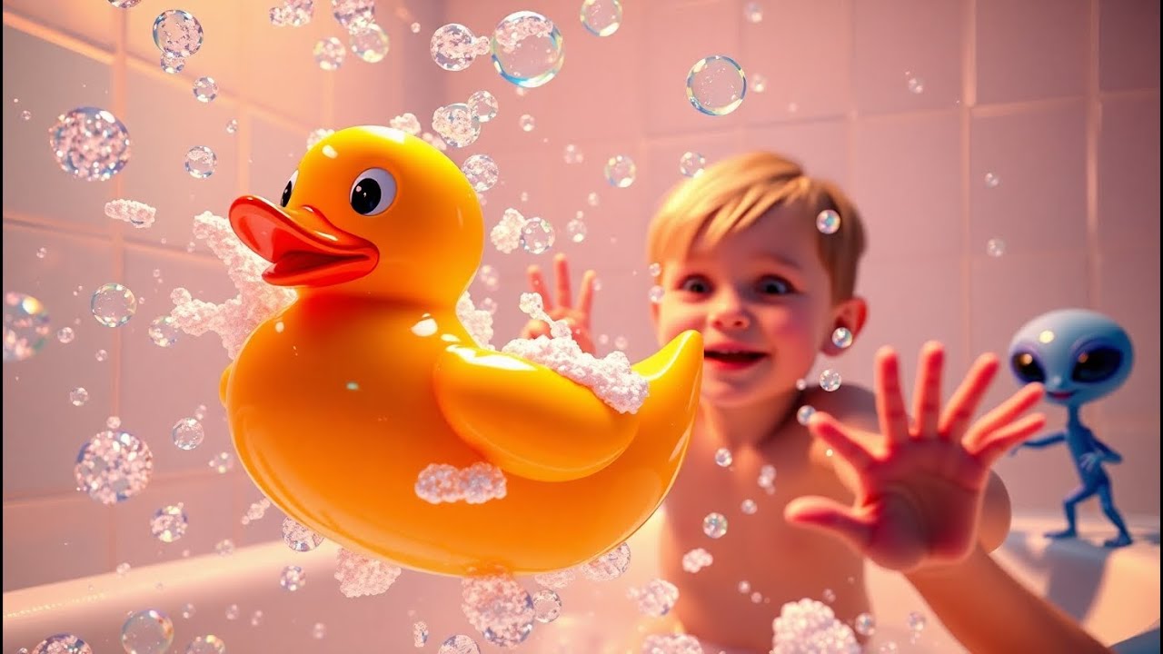 Aliens in My Bathtub | A Silly Bubble Rhyme | Funny Space Song for Kids
