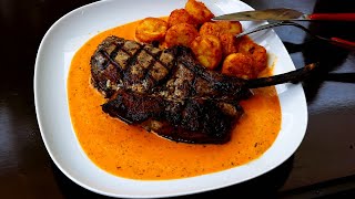 Geflltes Schweine Tomahawk Mit Metaxa Soe