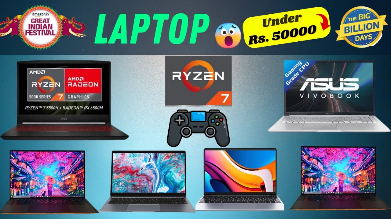 Best Laptop Under 50000 ⚡ Best Ryzen 7 Series Laptops 2023 ⚡ Lenovo vs
