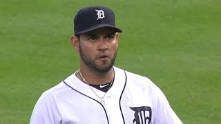 OAK@DET: Sanchez fans Callaspo for 1,000th strikeout