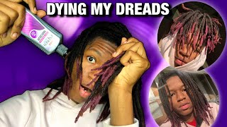 DYING MY DREADS PURPLE PERMANENTLY *STEP BY STEP*