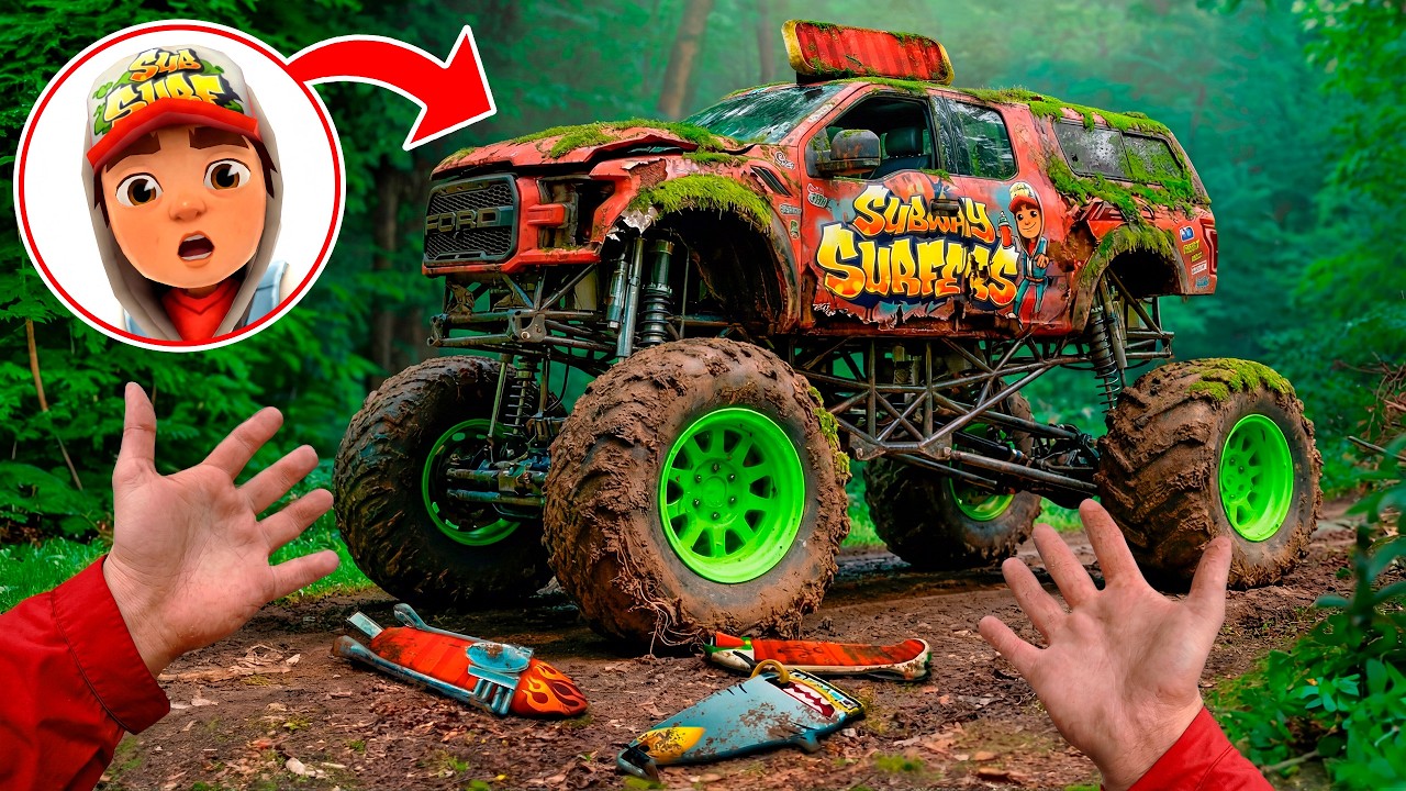 Starting & Test Driving Abandoned MONSTER TRUCK From Subway Surfers | POV Restarting