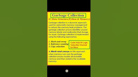 What is Garbage Collection in Data Structure 📕📕 🆓 📚📚