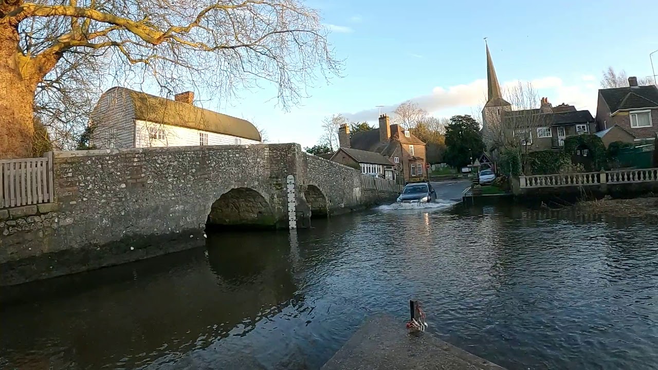 Eynsford Ford, car stuck