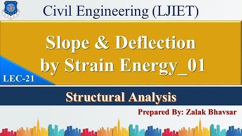 Lec-21_Slope & Deflection By Strain Energy_01 | Structural Analysis | Civil Engineering