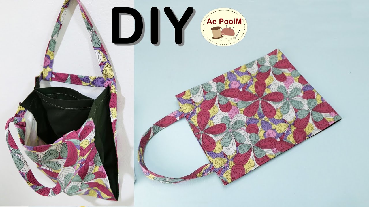 6 minute DIY Tote bag without lining YouTube