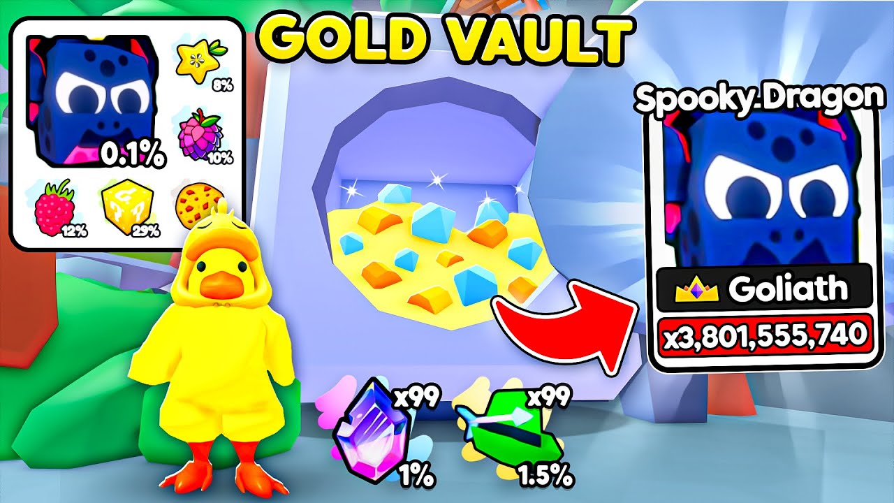 I Opened GOLD VAULT and Got 0.1% OP SPOOKY DRAGON Pet in Arm Wrestling Simulator! (Roblox)