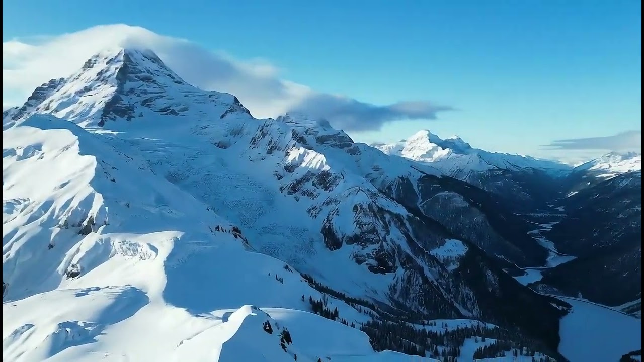Snow Covered Winter Mountain Landscape With Cinematic View And Cold Atmosphere Video