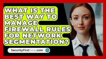 What Is The Best Way To Manage Firewall Rules For Network Segmentation? - SecurityFirstCorp.com