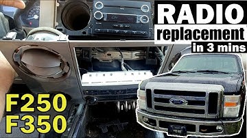 HOW TO REPLACE FORD F250, F350 RADIO  in 3 minutes | Ford Super Duty 2009-2016 factory radio