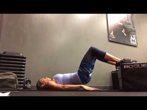 Box glute bridge travel workouts - YouTube