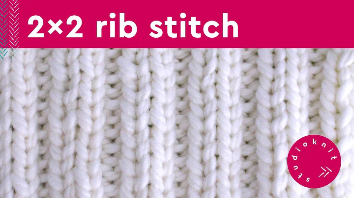 2x2 Rib Stitch Knitting Pattern for Beginners (2 Row Repeat)