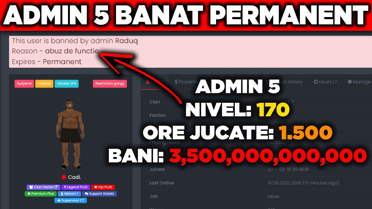Promovat la ADMIN 5 si BANAT dupa 2 minute!