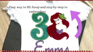 How to re hoop on a brother PE800 how i applique my shirts! Making extra money