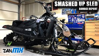 SKIDOO SUMMIT FRONT END DISASSEMBLY | Tearing down my wrecked sled!