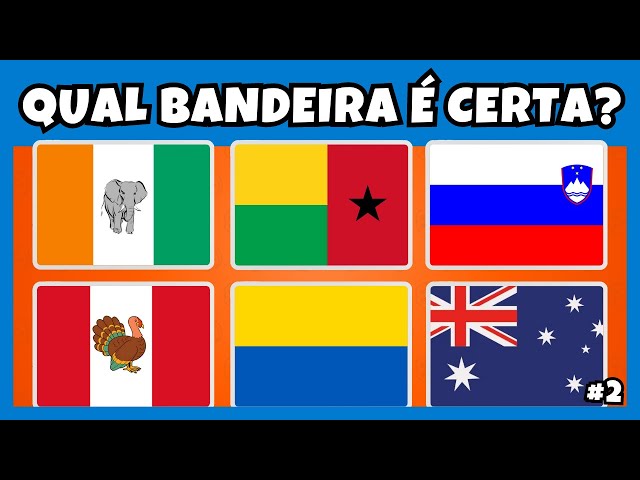 🌎 ACERTE A BANDEIRA CORRETA  QUIZ DE BANDEIRAS DE PAÍSES