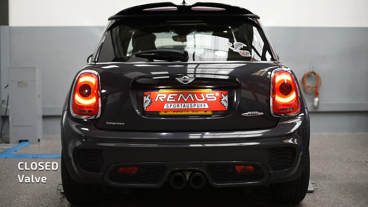 MINI Cooper JCW (F56) + REMUS Full Cat-back system with Electronic ...