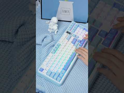 Клавіатура бездротова MechLands Vibe99 Blue White, видео 1