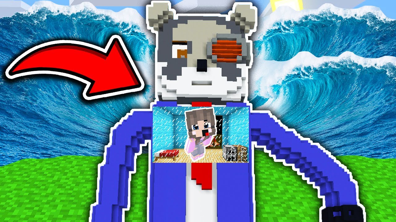 ДОМ ВНУТРИ РАКУН ПРОТИВ ЦУНАМИ В МАЙНКРАФТ ФИЛЬМ SCP СИРЕНОГОЛОВЫЙ ХАГГИ ВАГГИ ТРОЛЛИНГ MINECRAFT