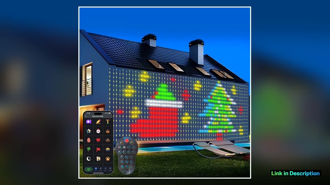 2Pcs Smart Curtain Light App DIY Picture Text Led Display Smart LED RGB String Light RGB LED