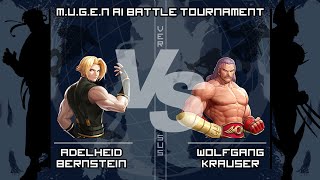Adelheid Bernstein vs Wolfgang Krauser || M.U.G.E.N AI battle tournament || Semi Final Match 1.