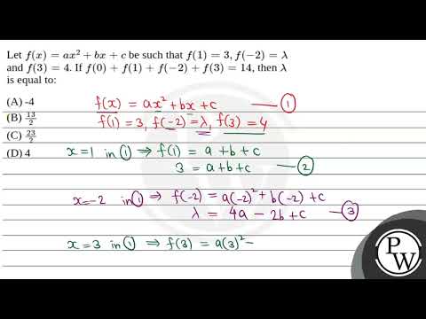 Let \(f(x)=a x^2+b