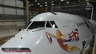 LIVE EXCLUSIVE: Hangar tour with Virgin 747 G-VROY LIVE EXCLUSIVE: Hangar tour with Virgin 747 G-VROY
