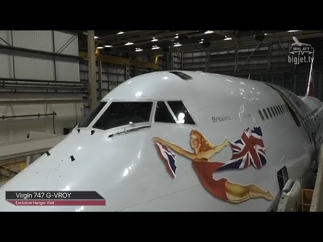 LIVE EXCLUSIVE: Hangar tour with Virgin 747 G-VROY - YouTube