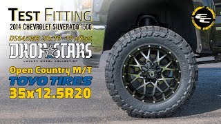 Test Fitting - Lifted 2014 Chevy Silverado 1500 w/ 20x10 Dropstars 645s & 35x12.5 Toyo M/Ts Test Fitting Leveled 2014 Chevy Silverado 1500 W 20 Fuel Mavericks 35 Atturo Trail Blade X Ts