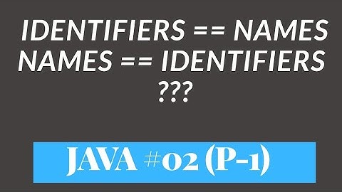 Java Identifiers in  Hindi || ProgRank || #02 (Part-1)