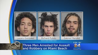 3 Arrested For Armed Robbery Along Miami Beach